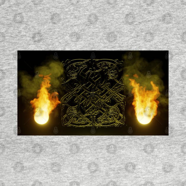 Mysterious Celtic Knot Engraving with Flames by jrfii ANIMATION